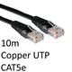 RJ45 (M) to RJ45 (M) CAT5e 10m Black OEM Moulded Boot Copper UTP Network Cable - Image 3