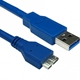 USB 3.0 A (M) to USB 3.0 Micro B (M) 0.75m Blue OEM Data Cable - Image 3