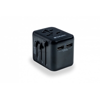 Verbatim UTA-01 Universal Travel Adapter with 2 x USB-A Ports 12W
