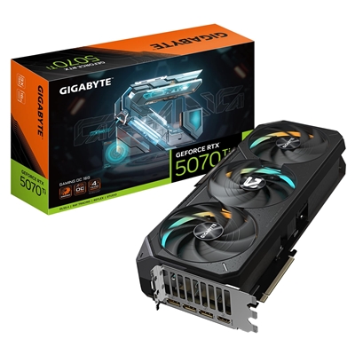 Gigabyte NVIDIA GeForce RTX 5070 Ti GAMING OC 16GB GDDR7 Graphics Card, 8960 CUDA Cores, 2588 MHz Core Clock, Triple Fan, RGB, 3x DisplayPorts / 1x HDMI Port - Image 2