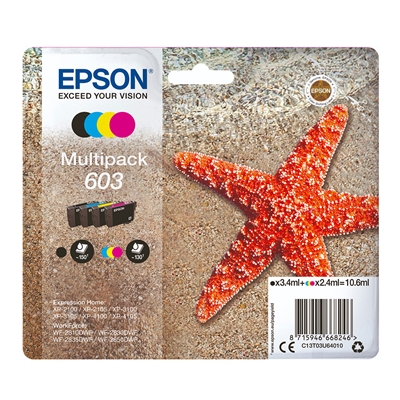 Epson C13T03U64010 603 Original Ink Cartridge Multipack CMY (130 Pages) K (150 Pages) - Image 2