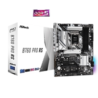 ASRock B760 PRO RS Intel 1700 Socket Motherboard, ATX, 4x DDR5 Slots, 3x M.2 Sockets, Fitted I/O Shield, 2.5GbE LAN, 1x DisplayPort / 1x HDMI Port