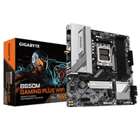 Gigabyte B650M GAMING PLUS WIFI (Rev. 1.2) AMD AM5 Socket Motherboard, Micro-ATX, 4x DDR5 Slots, 2x M.2 Sockets, Fitted I/O Shield, 2.5GbE LAN, Wi-Fi 6, 2x DisplayPorts / 1x HDMI Port