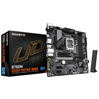Gigabyte B760M DS3H WIFI6E GEN5 Intel 1700 Socket Motherboard, Micro-ATX, 4x DDR5 Slots, 2x M.2 Sockets, 2.5GbE LAN, Wi-Fi 6E, 1x HDMI Port / 2x DisplayPorts