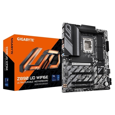 Gigabyte Z890 UD WIFI6E Ultra Durable Intel 1851 Socket Motherboard, ATX, 4x DDR5 Slots, 3x M.2 Sockets, 2.5GbE LAN, Wi-Fi 6E, 1x DisplayPort / 1x USB-C (USB4) - Image 2