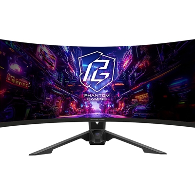ASRock Phantom Gaming PG34QRT3A 34 Inch, WQHD 3440x1440, Curved Gaming Monitor, 180Hz 1ms (MPRT) Response Time, 2 x HDMI 2.0, 2 x DisplayPort 1.4, 1 x USB3.2 Gen1x1 Type-B, 4 x USB3.2 Gen1x1 Type-A, 1 x Headphone Out, Integrated Wi-Fi Antenna - Image 2