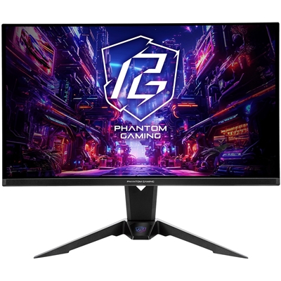 ASRock Phantom Gaming PGO27QFV 27 Inch QHD (2560 x 1440) Flat QD-OLED Gaming Monitor, 360Hz 0.03ms (GTG) Response Time, 2 x HDMI 2.1; 1 x DisplayPort 1.4, 1 x Type-C (DP Alt Mode / PD 15W), Height, Swivel, Tilt Adjustment, Integrated Wi-Fi Antenna - Image 2
