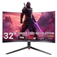 piXL CM32GF5 32 Inch 165Hz HDR Full HD Curved Gaming Monitor with AMD FreeSync & Nvidia G-Sync, 1920 x 1080 Resolution, 1ms Response Time, DisplayPort, HDMI & VESA Mount - Image 3