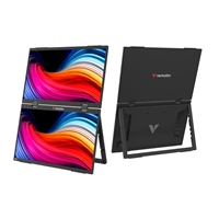 Verbatim Portable 15.6 Dual Monitor Essentials, 1920 x 1080 Resolution, 60Hz, Vesa 75 x 75mm, Built in Speakers 2 x 1W