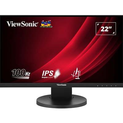Viewsonic VG2208A-HD 22-Inch Full HD Monitor, 1080p, 1920 x 1080 resolution, 100Hz, HDMI, VGA, DisplayPort, 5ms, LED, VA Panel, VESA, Height Adjustable - Image 2