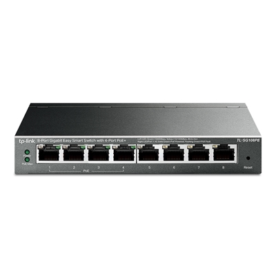TP-Link TL-SG108PE 8-Port Metal Gigabit Easy Smart Switch with 4-Port PoE+ (64W) - Image 2