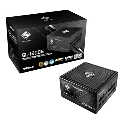 ASRock SL-1200G 1200W ATX Power Supply Unit, 80 PLUS GOLD Certified, 135mm Striped Axial FDB Fan, High Efficiency PSU - Image 2