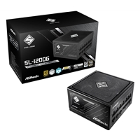 ASRock SL-1200G 1200W ATX Power Supply Unit, 80 PLUS GOLD Certified, 135mm Striped Axial FDB Fan, High Efficiency PSU