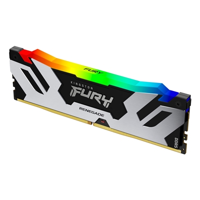Kingston FURY Renegade KF572C38RSA-24 24GB (1x 24GB) U-DIMM System Memory, 7200MHz, DDR5, CL38, Silver, RGB, Intel XMP - Image 2