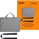 Prevo 15.6 Inch Laptop Bag, Cushioned Lining, With Shoulder Strap, Light Grey - Image 3
