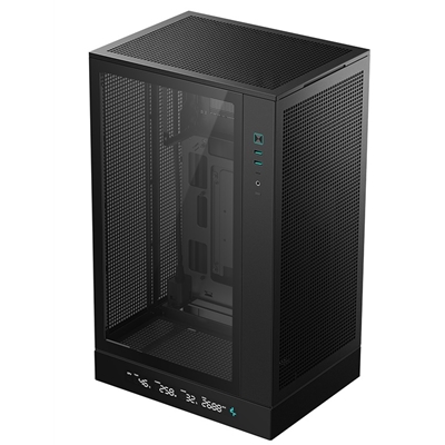 DeepCool CH270 Digital Micro-ATX Case, Mini-Tower PC Case with Tempered Glass Side Panel, USB-C Port, High Airflow Support for 360mm Radiator, ATX PSU, Black - Image 2