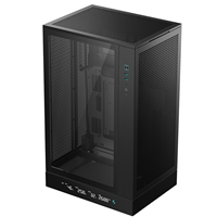DeepCool CH270 Digital Micro-ATX Case, Mini-Tower PC Case with Tempered Glass Side Panel, USB-C Port, High Airflow Support for 360mm Radiator, ATX PSU, Black