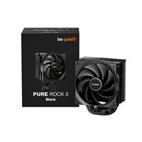 be quiet! Pure Rock 3 CPU Cooler, Universal Socket, Pure Wings 3 PWM Fan, 2000RPM, only 31.2dB(A) at maximum fan speed, 190W TDP, 3-year manufacturer's warranty