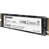 Patriot P300 (P300P256GM28) 256GB NVMe SSD, M.2 Interface, PCIe Gen3, 2280, Read 1700MB/s, Write 1100MB/s, 3 Year Warranty