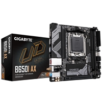 Gigabyte B650I AX Ultra Durable AMD AM5 Socket Motherboard, Mini-ITX, 2x DDR5 Slots, 1x M.2 Socket, 2.5GbE LAN, Wi-Fi 6E, 1x DisplayPort / 1x HDMI Port