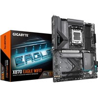 Gigabyte X870 EAGLE WIFI7 AMD AM5 Socket Motherboard, ATX, 4x DDR5 Slots, 3x M.2 Sockets, Fitted I/O Shield, 2.5GbE LAN, Wi-Fi 7, 1x HDMI Port / 2x USB-C (USB4)