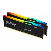 Kingston FURY Beast KF552C40BB2AK2-64 64GB (2x 32GB) U-DIMM System Memory, 5200MHz, DDR5, CL40, Black, RGB, Intel XMP